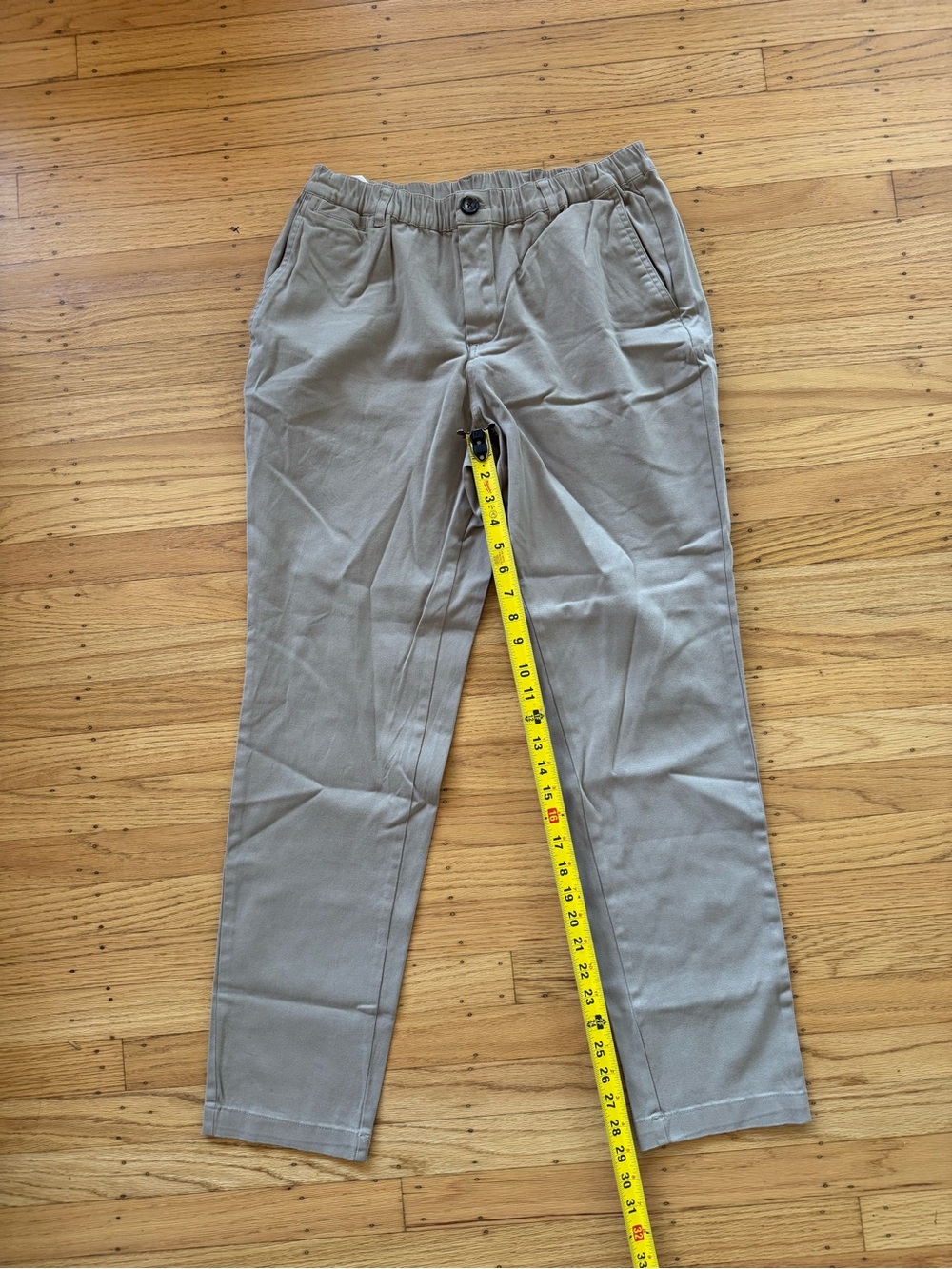 Cove Usa Chino Pants Men’S 32 Beige Khaki Stretch Waist Elastic